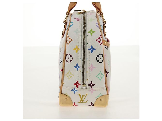 LOUIS VUITTON Monogramm Multicolor Trouville Handtasche Weiß M92663 Auth 153633SM - Ansicht 4