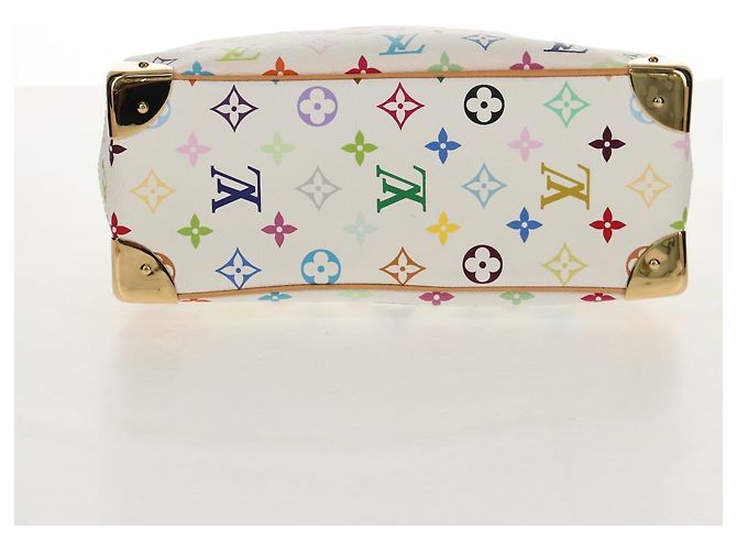 LOUIS VUITTON Monogramm Multicolor Trouville Handtasche Weiß M92663 Auth 153633SM - Ansicht 5