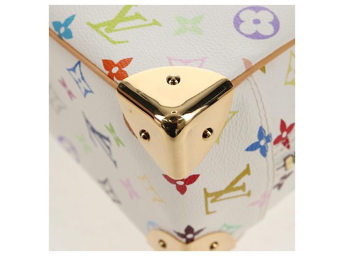 LOUIS VUITTON Monogramm Multicolor Trouville Handtasche Weiß M92663 Auth 153633SM - Ansicht 9