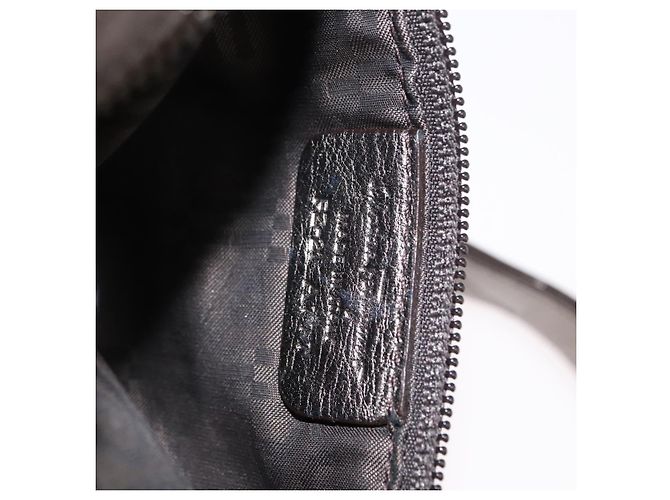 Borsa a mano in pelle Gancini Salvatore Ferragamo Argento Auth 153866 - vista 22