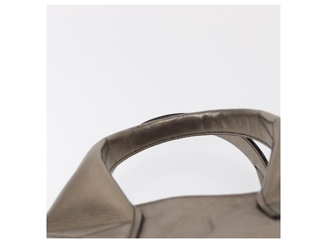 Borsa a mano in pelle Gancini Salvatore Ferragamo Argento Auth 153866 - vista 8
