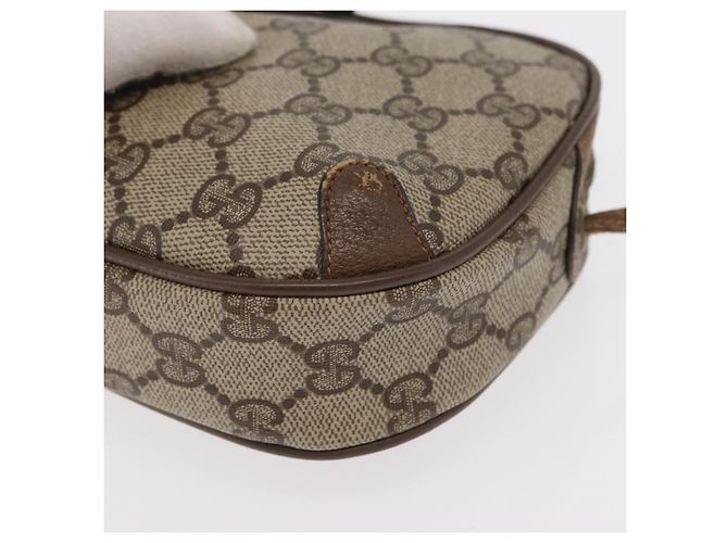Borsa Sherry Line GG Supreme Web di GUCCI in PVC beige e oro 89 02 066 Auth 154335 D'oro - vista 11
