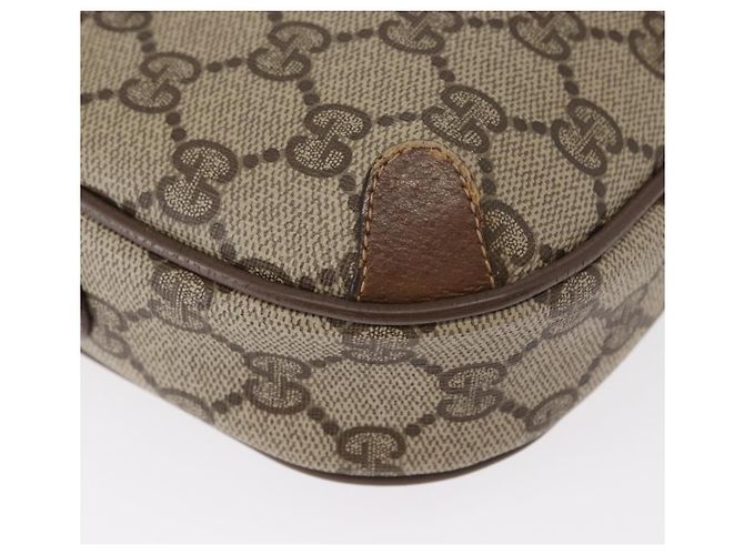 Borsa Sherry Line GG Supreme Web di GUCCI in PVC beige e oro 89 02 066 Auth 154335 D'oro - vista 12