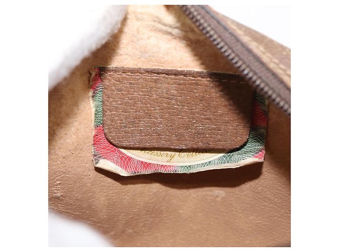 Borsa Sherry Line GG Supreme Web di GUCCI in PVC beige e oro 89 02 066 Auth 154335 D'oro - vista 16