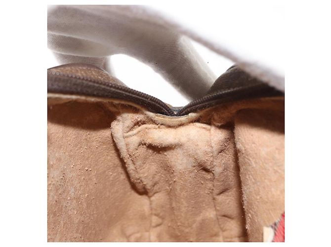 Borsa Sherry Line GG Supreme Web di GUCCI in PVC beige e oro 89 02 066 Auth 154335 D'oro - vista 19