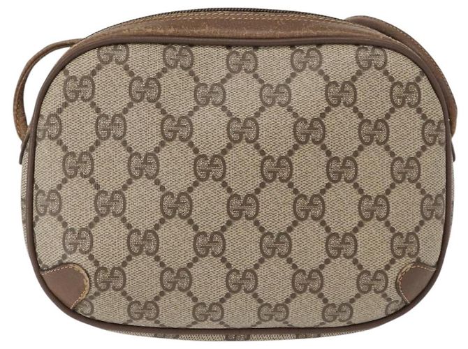 Borsa Sherry Line GG Supreme Web di GUCCI in PVC beige e oro 89 02 066 Auth 154335 D'oro - vista 3