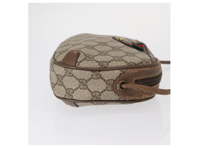 Borsa Sherry Line GG Supreme Web di GUCCI in PVC beige e oro 89 02 066 Auth 154335 D'oro - vista 4