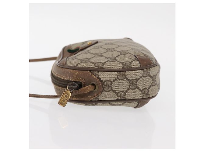 Borsa Sherry Line GG Supreme Web di GUCCI in PVC beige e oro 89 02 066 Auth 154335 D'oro - vista 5