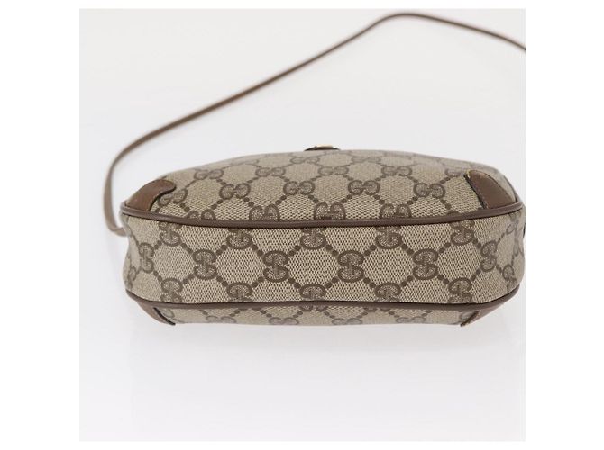 Borsa Sherry Line GG Supreme Web di GUCCI in PVC beige e oro 89 02 066 Auth 154335 D'oro - vista 9