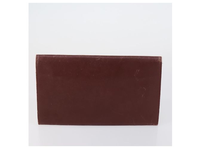 CARTIER Borsa Clutch Must Line in Pelle 2 Set Bordeaux Auth bs31275 Bordò - vista 12