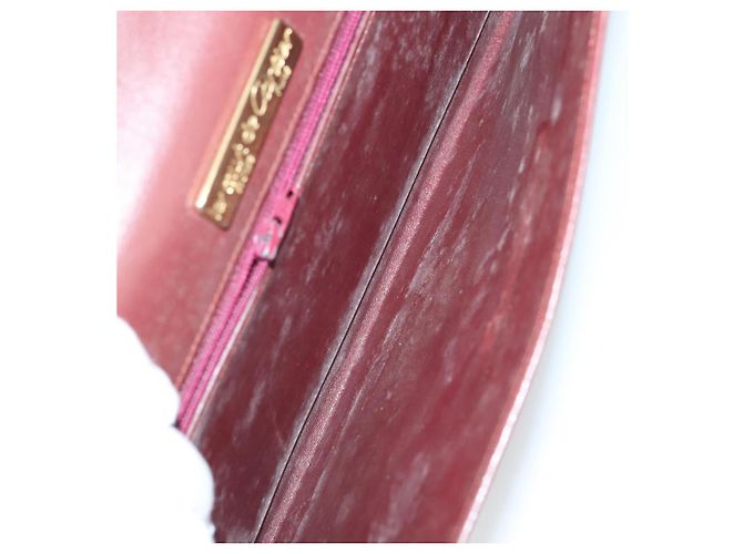 CARTIER Borsa Clutch Must Line in Pelle 2 Set Bordeaux Auth bs31275 Bordò - vista 17