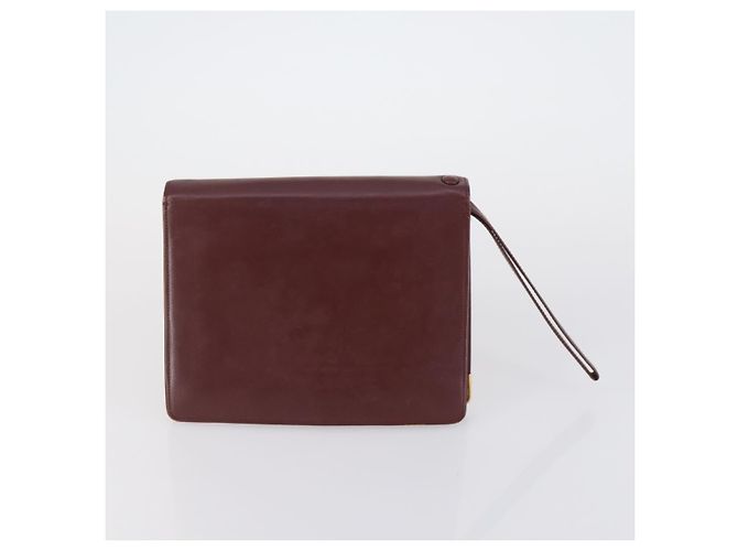 CARTIER Borsa Clutch Must Line in Pelle 2 Set Bordeaux Auth bs31275 Bordò - vista 3