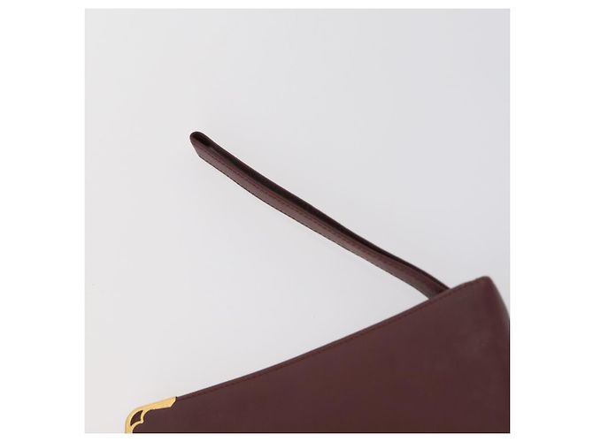 CARTIER Borsa Clutch Must Line in Pelle 2 Set Bordeaux Auth bs31275 Bordò - vista 6