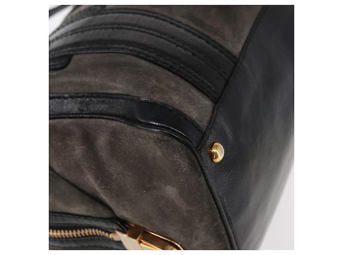 Borsa a mano Histeria GUCCI in suede nero e oro 186235 Auth 153859 D'oro - vista 10