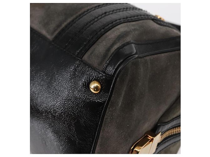 Borsa a mano Histeria GUCCI in suede nero e oro 186235 Auth 153859 D'oro - vista 11