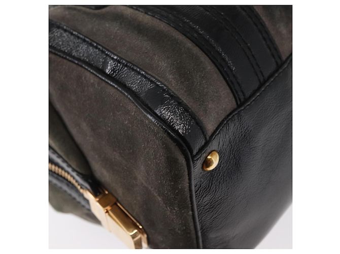 Borsa a mano Histeria GUCCI in suede nero e oro 186235 Auth 153859 D'oro - vista 12