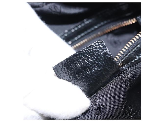 Borsa a mano Histeria GUCCI in suede nero e oro 186235 Auth 153859 D'oro - vista 23