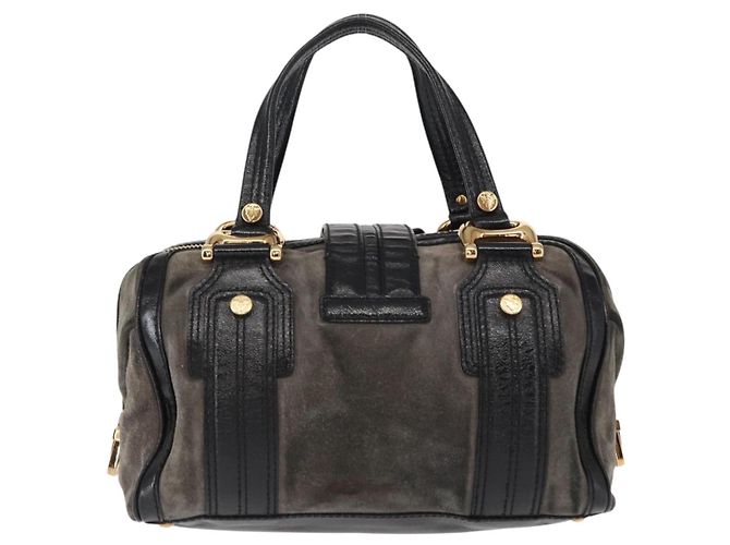 Borsa a mano Histeria GUCCI in suede nero e oro 186235 Auth 153859 D'oro - vista 3