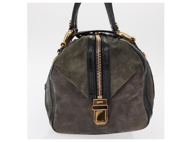 Borsa a mano Histeria GUCCI in suede nero e oro 186235 Auth 153859 D'oro - vista 4