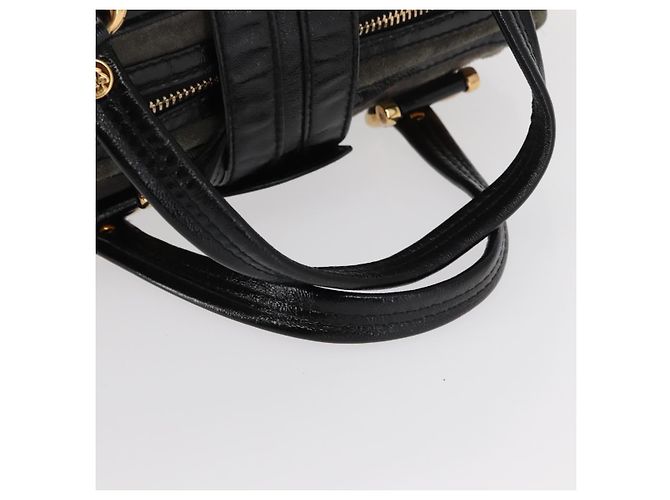 Borsa a mano Histeria GUCCI in suede nero e oro 186235 Auth 153859 D'oro - vista 7