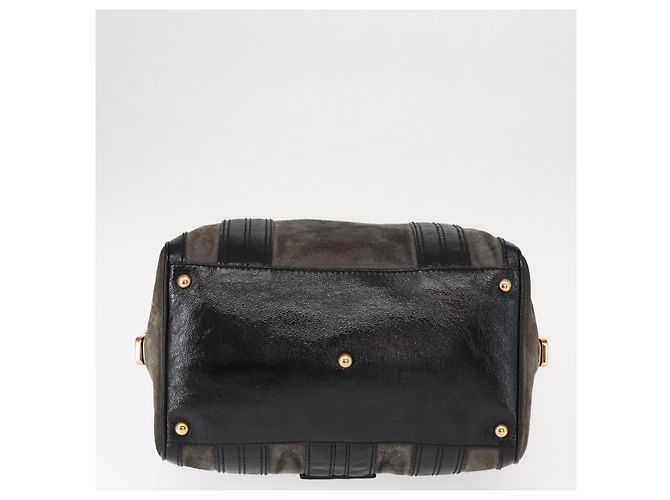 Borsa a mano Histeria GUCCI in suede nero e oro 186235 Auth 153859 D'oro - vista 9