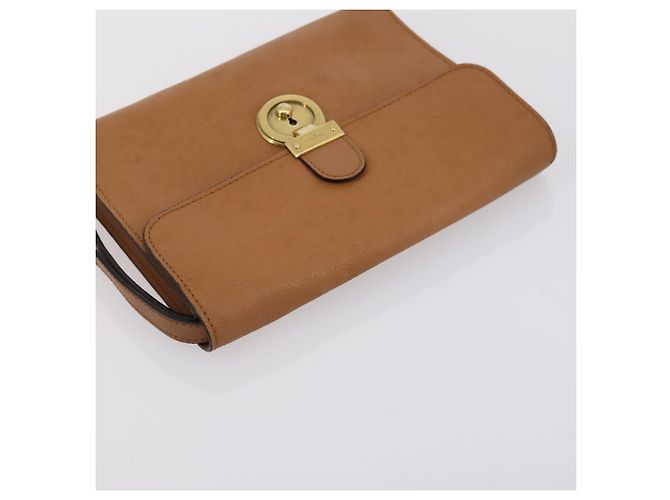 Borsa a Spalla in Pelle Salvatore Ferragamo 2 Pezzi Beige Auth 151962 - vista 13