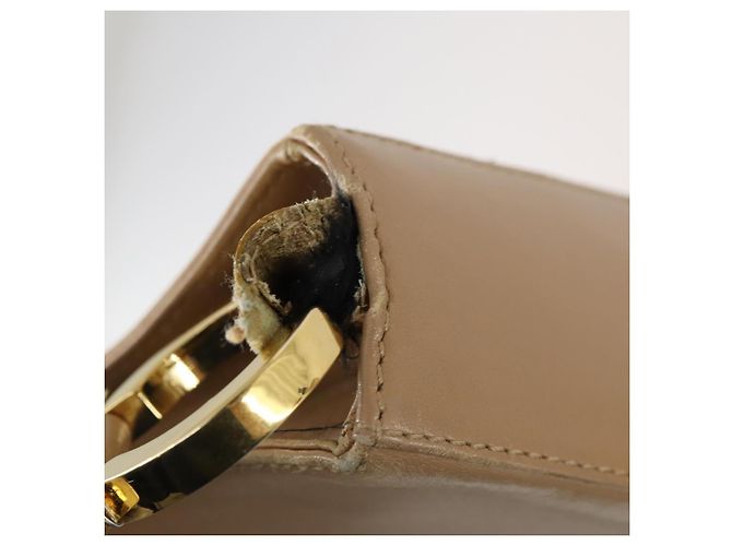 Borsa a Spalla in Pelle Salvatore Ferragamo 2 Pezzi Beige Auth 151962 - vista 18