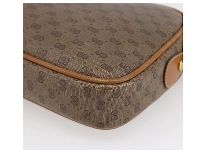 Gucci Borsa a Spalla Micro GG Supreme PVC Beige Oro 007 113 0095 Auth ka238 D'oro - vista 12