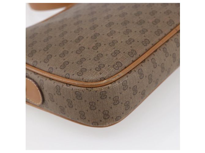 Gucci Borsa a Spalla Micro GG Supreme PVC Beige Oro 007 113 0095 Auth ka238 D'oro - vista 13