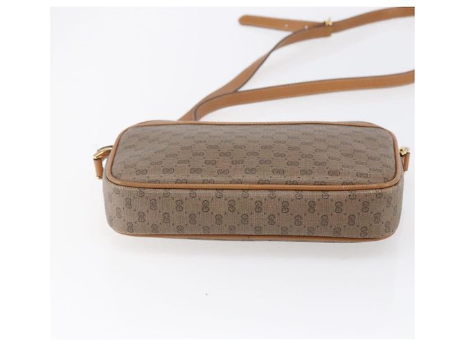 Gucci Borsa a Spalla Micro GG Supreme PVC Beige Oro 007 113 0095 Auth ka238 D'oro - vista 9