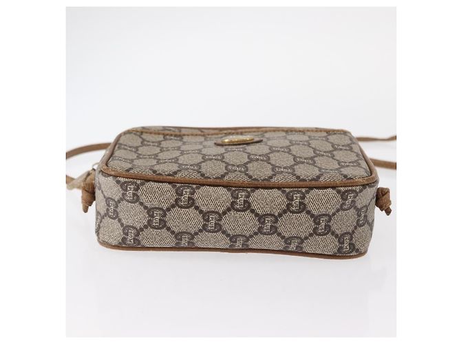 Borsa a Spalla GUCCI GG Plus Supreme PVC Beige Oro Auth BA8484 D'oro - vista 10
