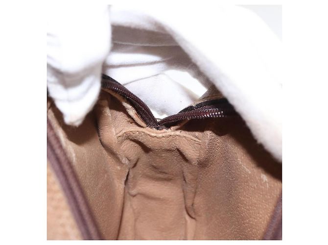 Borsa a Spalla GUCCI GG Plus Supreme PVC Beige Oro Auth BA8484 D'oro - vista 20