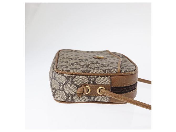 Borsa a Spalla GUCCI GG Plus Supreme PVC Beige Oro Auth BA8484 D'oro - vista 4