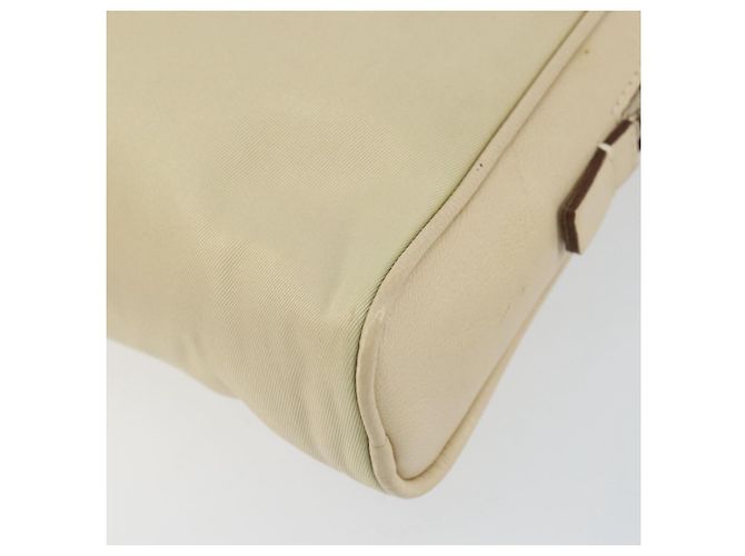 PRADA Borsa a mano in nylon beige oro Auth ar13842 D'oro - vista 14