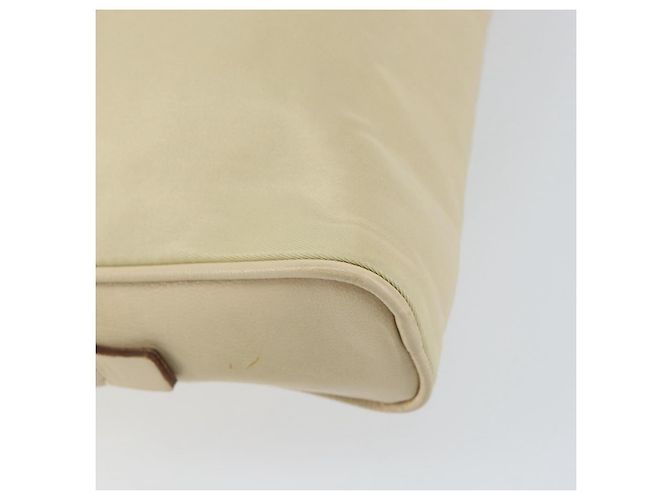 PRADA Borsa a mano in nylon beige oro Auth ar13842 D'oro - vista 17