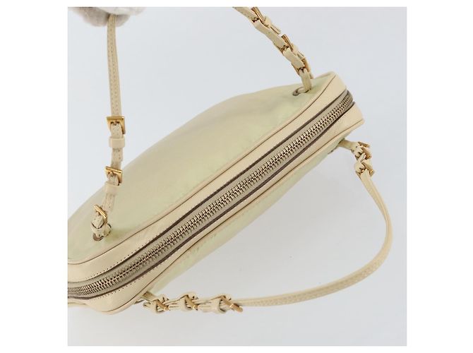 PRADA Borsa a mano in nylon beige oro Auth ar13842 D'oro - vista 6