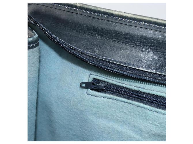 Borsa a mano Gucci GG Supreme Sherry Line PVC Navy Gold Auth 153814 D'oro Blu navy - vista 21