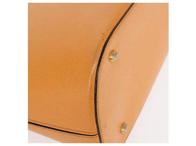 Céline Borsa a mano CELINE in pelle giallo oro Auth gh1094 D'oro - vista 14