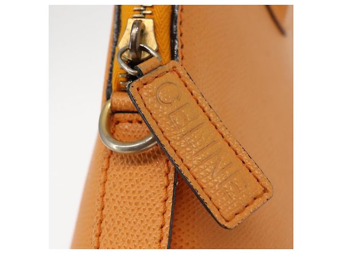 Céline Borsa a mano CELINE in pelle giallo oro Auth gh1094 D'oro - vista 17