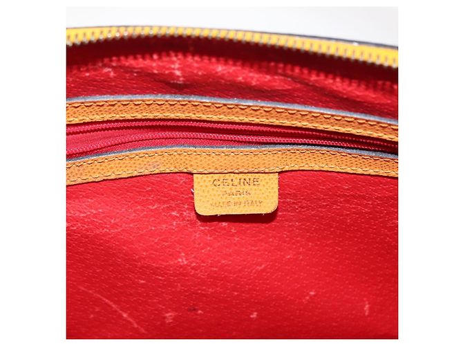 Céline Borsa a mano CELINE in pelle giallo oro Auth gh1094 D'oro - vista 18