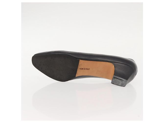 Salvatore Ferragamo Décolleté in Pelle Nera Oro Auth ti3478 Nero D'oro - vista 27