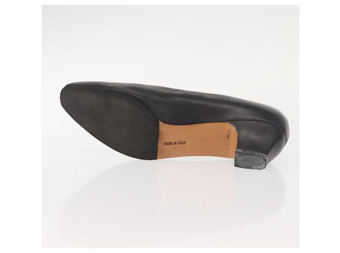Salvatore Ferragamo Décolleté in Pelle Nera Oro Auth ti3478 Nero D'oro - vista 7