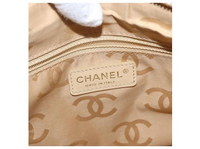 CHANEL Camelia Tote Tasche Stroh Beige Gold CC Auth 157274 Golden - view 18