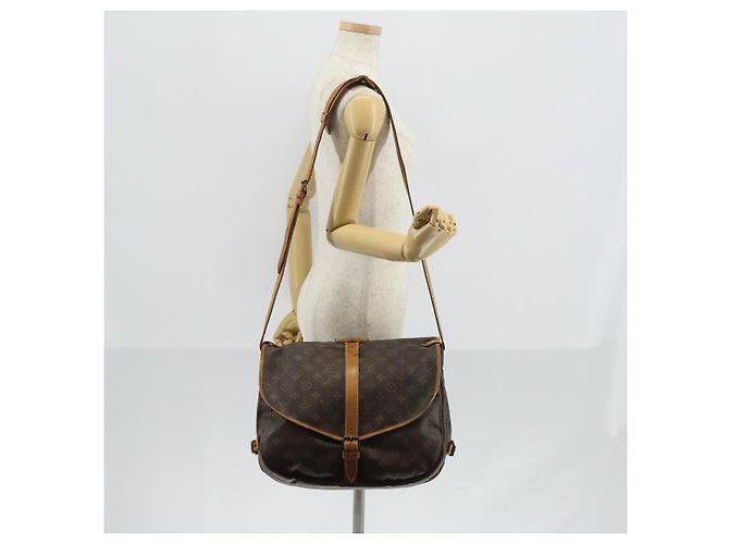 LOUIS VUITTON Borsa a Spalla Monogram Saumur 35 M42254 LV Auth BA6948 Monogramma - vista 28