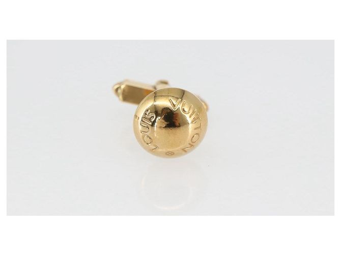 LOUIS VUITTON Taiga Botón de Puño Cuffs metal Tono Oro LV Auth 156221 - vista 17