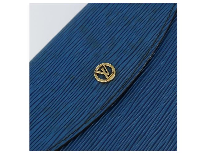LOUIS VUITTON Clutch Montaigne 23 Epi Blu M52665 LV Auth 149969 - vista 17