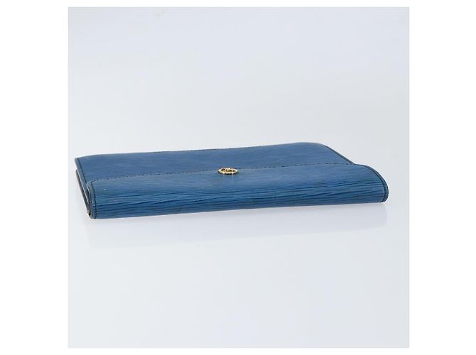 LOUIS VUITTON Clutch Montaigne 23 Epi Blu M52665 LV Auth 149969 - vista 5