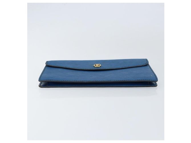 LOUIS VUITTON Clutch Montaigne 23 Epi Blu M52665 LV Auth 149969 - vista 6