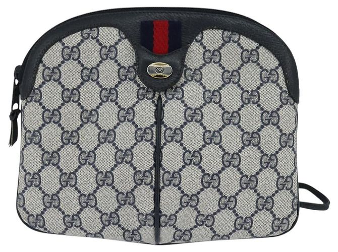 Borsa a Spalla Gucci GG Supreme Sherry Line PVC Blu Navy Oro 904 02 047 Auth bs30434 D'oro - vista 13