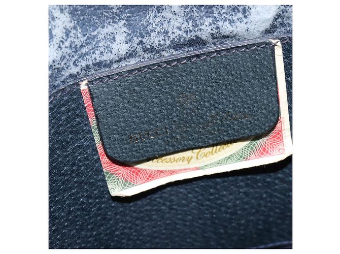 Borsa a Spalla Gucci GG Supreme Sherry Line PVC Blu Navy Oro 904 02 047 Auth bs30434 D'oro - vista 18